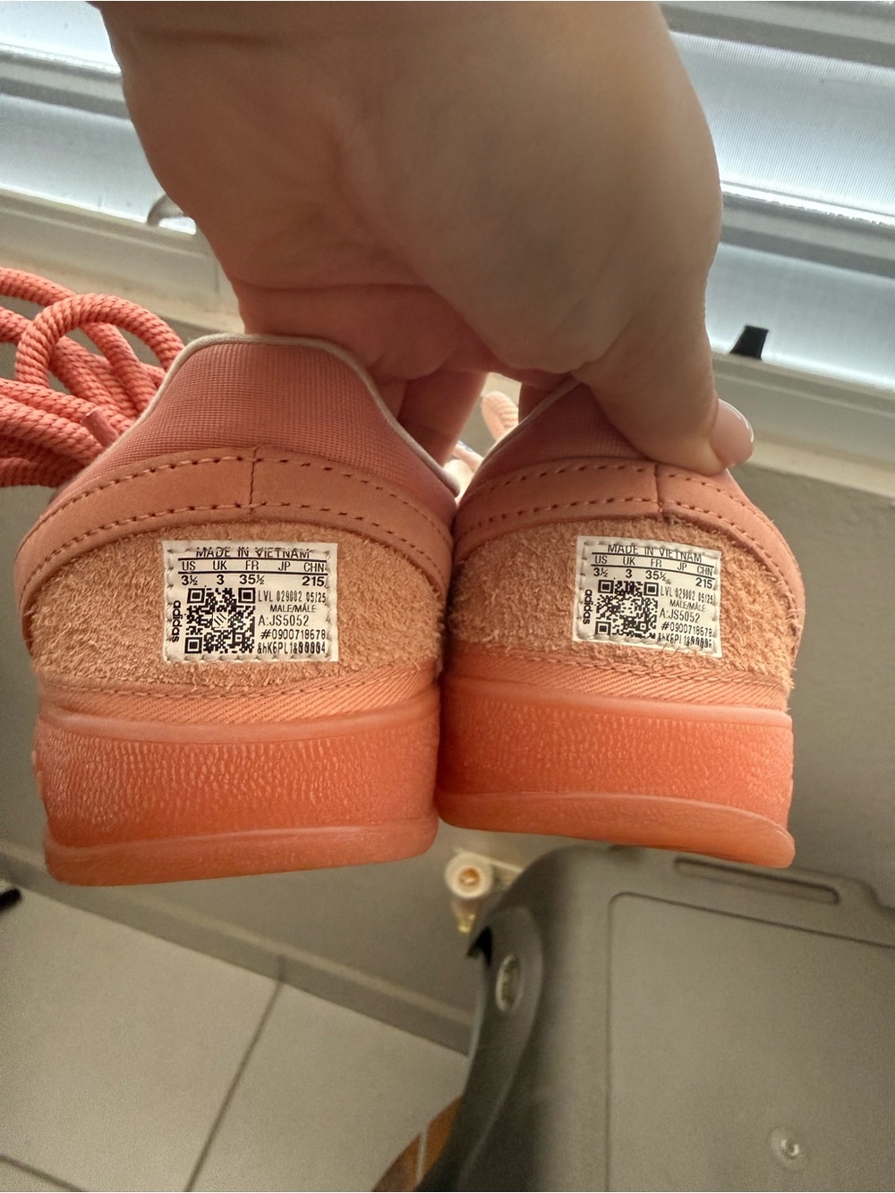adidas Kids Peach/Pink Campus Inspired Low-Top Sneakers - Picture 5 of 6